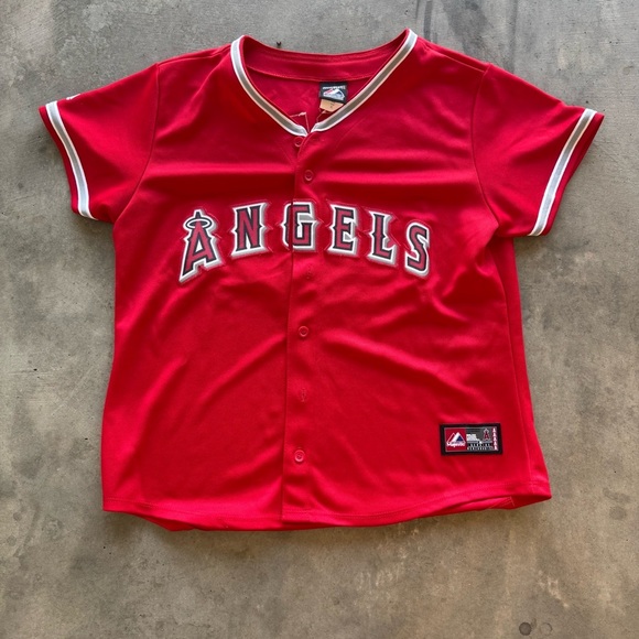 Majestic Tops - Y2K Mike Trout Angels Jersey